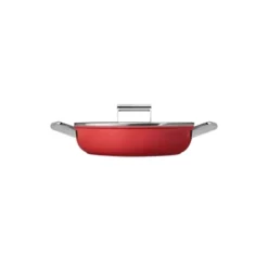 Smeg Sauteuse Aluminium Antiadhésive 28 Cm Rouge Mat Avec Couvercle En Verre Trempé -Cuisine Boutique 132004 2 1 Sauteuse aluminium antiadhesive 28 cm rouge mat avec couvercle en verre trempe Smeg