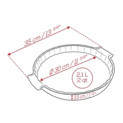 Peugeot Moule à Tarte Céramique écru 30 Cm -Cuisine Boutique 201199 2 2 Moule a tarte ceramique ecru 30 cm Peugeot