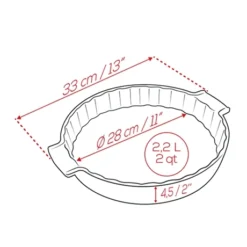 Peugeot Tourtière Céramique écru 28 Cm -Cuisine Boutique 201203 2 3 Tourtiere ceramique ecru 28 cm Peugeot