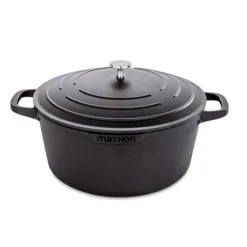 Cocotte Légère Ronde En Fonte D'aluminium 28 Cm 6,7 L Coloris Noir