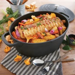 Cocotte Légère Ovale En Fonte D'aluminium 32 Cm 6,5 L Coloris Noir -Cuisine Boutique 203004 2 4 Cocotte legere ovale en fonte d aluminium 32 cm 6 5 L coloris noir Mathon