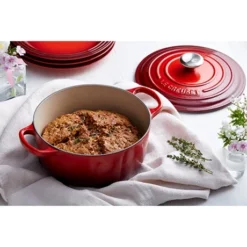 Le Creuset Cocotte Fonte Rond 20 Cm Cerise -Cuisine Boutique 213211 2 2 Cocotte fonte rond 20 cm cerise Le Creuset