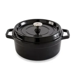 Cocotte En Fonte Ronde 28 Cm 5,6 L Noire