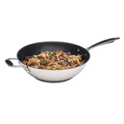 Wok Inox Antiadhérent 30 Cm Excell'Inox 5 Wok Inox Antiadhérent 30 Cm Excell'Inox -Cuisine Boutique 272030 2 2 Wok inox antiadherent 30 cm Excell Inox Mathon