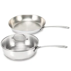 BEKA Lot Poêle Et Sauteuse Inox Belvia 24 Cm