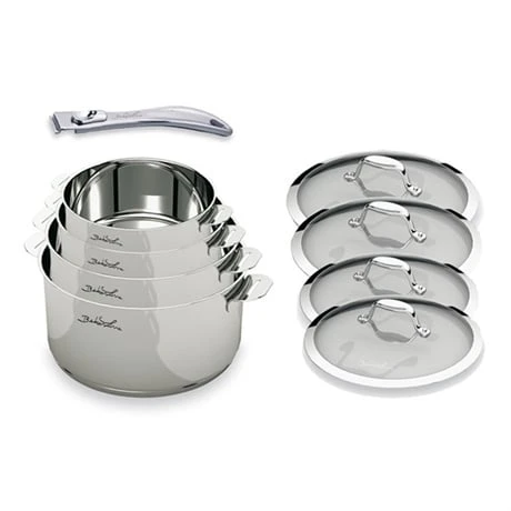 BEKA Lot De 4 Casseroles Evolution Et Un Manche + 4 Couvercles 14 à 20 Cm 1 BEKA Lot De 4 Casseroles Evolution Et Un Manche + 4 Couvercles 14 à 20 Cm