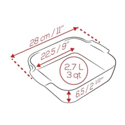 Produits populaires -Cuisine Boutique 301325 1 2 Plat carre ceramique terracotta 28 cm Peugeot