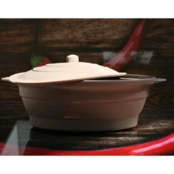 Papillote Rétractable Fond Vapeur En Silicone 30 Cm 1,5 L -Cuisine Boutique 35145 4 5 Papillote retractable fond vapeur en silicone 30 cm 1 5 L Mathon