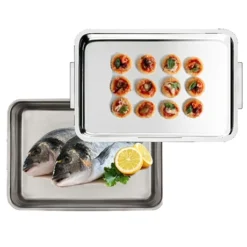 Plat à Four Inox Extra Profond Avec Couvercle Duplex -Cuisine Boutique 371003 2 1 Plat a four Inox extra profond avec couvercle Duplex Inoxriv