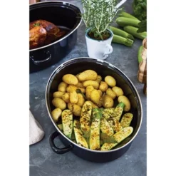 Cocotte Roaster 38 Cm Acier émaillé 5 Cocotte Roaster 38 Cm Acier émaillé -Cuisine Boutique 381007 2 1 Cocotte roaster 38 cm acier emaille Baumalu