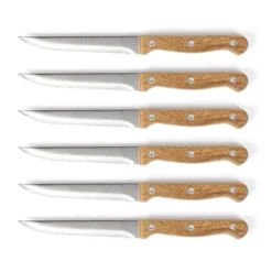 LIVOO Bloc De 6 Couteaux à Steak En Bois 7 LIVOO Bloc De 6 Couteaux à Steak En Bois -Cuisine Boutique 411005 2 3 Bloc de 6 couteaux a steak en bois Livoo
