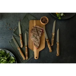 LIVOO Bloc De 6 Couteaux à Steak En Bois 9 LIVOO Bloc De 6 Couteaux à Steak En Bois -Cuisine Boutique 411005 4 3 Bloc de 6 couteaux a steak en bois Livoo