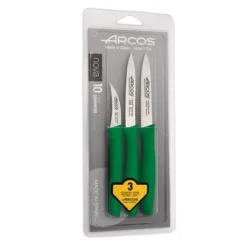 Set 3 Couteaux D'office Nova Coloris Vert