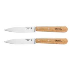 Opinel Lot 2 Couteaux Office N°112 Lame Lisse Inox 10 Cm Naturel