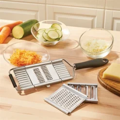 Mandoline Multifonctions 3 Lames Interchangeables Inox -Cuisine Boutique 470054 2 5 Mandoline multifonctions 3 lames interchangeables inox Mathon