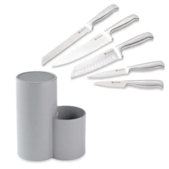 Lot Bloc Couteaux Universel Avec Porte-ustensiles Et Set De 5 Couteaux