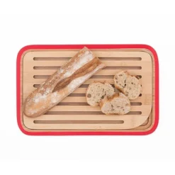 Planche à Pain En Bambou Rouge 28 Cm