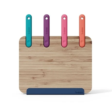 Bloc De 4 Couteaux Et Planche à Découper 1 Bloc De 4 Couteaux Et Planche à Découper