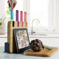 Bloc De 4 Couteaux Et Planche à Découper 7 Bloc De 4 Couteaux Et Planche à Découper -Cuisine Boutique 489000 2 1 Bloc de 4 couteaux et planche a decouper Trebonn