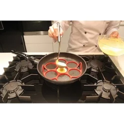 Patisse Moule Silicone 7 Blinis Pancakes Pour Poêle Noir