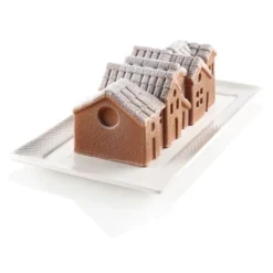 Silikomart Moule 3D Bûche Village Enneigé En Silicone -Cuisine Boutique 511158 2 2 Moule 3D buche village enneige en silicone Silikomart
