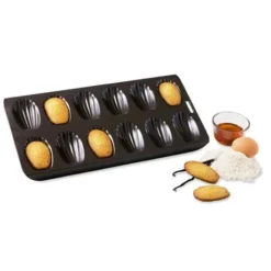 Lot 2 Plaques à Madeleines Et Mini-madeleines 6 Lot 2 Plaques à Madeleines Et Mini-madeleines -Cuisine Boutique 519016 2 1 Lot 2 plaques a madeleines et mini madeleines Mathon