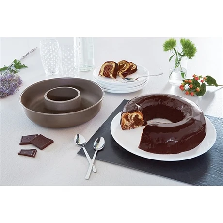Moule à Savarin Ou Couronne Acier Revêtu Anti-adhérent 24 Cm 2 Moule à Savarin Ou Couronne Acier Revêtu Anti-adhérent 24 Cm – Image 2