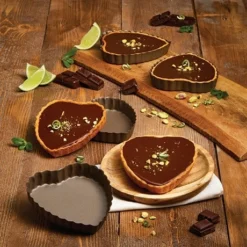 Set De 4 Moules à Tartelette Coeur Revêtement Antiadhérent 11 Cm -Cuisine Boutique 544009 4 4 Set de 4 moules a tartelette coeur revetement antiadherent 11 cm Mathon