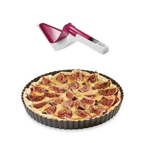 Lot Moule à Tarte Revêtu 24,5 Cm Et Pelle à Tarte Avec Poussoir 1 Lot Moule à Tarte Revêtu 24,5 Cm Et Pelle à Tarte Avec Poussoir