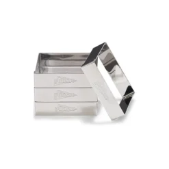 Patisse 4 Cadres à Tarte Inox 8 Cm