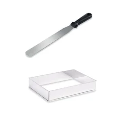 Lot Rectangle à Gâteau Extensible Et Spatule à Gâteaux