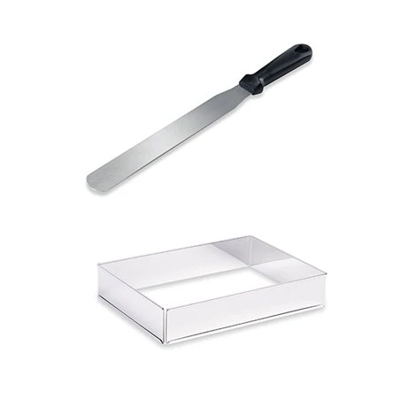 Lot Rectangle à Gâteau Extensible Et Spatule à Gâteaux 1 Lot Rectangle à Gâteau Extensible Et Spatule à Gâteaux