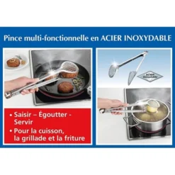 Pince De Cuisson Multifonction Inox 34,5 Cm -Cuisine Boutique 671004 4 3 Pince de cuisson multifonction inox 34 5 cm Wenko by Maximex