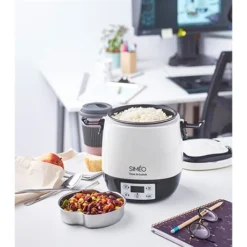Lunch Box électrique Programmable 1,5 L 300 W Blanc Et Noir -Cuisine Boutique 728063 3 4 Lunch box electrique programmable 1 5 L 300 W blanc et noir Simeo