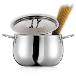 Cuit-pâtes En Inox 18 10 Avec Couvercle égouttoir 20 Cm 4,5 L