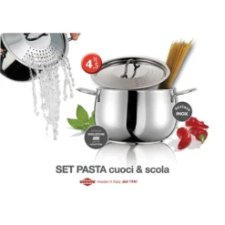 Cuit-pâtes En Inox 18 10 Avec Couvercle égouttoir 20 Cm 4,5 L -Cuisine Boutique 87327 2 2 Cuit pates en inox 18 10 avec couvercle egouttoir 20 cm 4 5 L Inoxriv