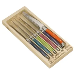 6 Couteaux Laguiole London Mix Et Coffret Bois